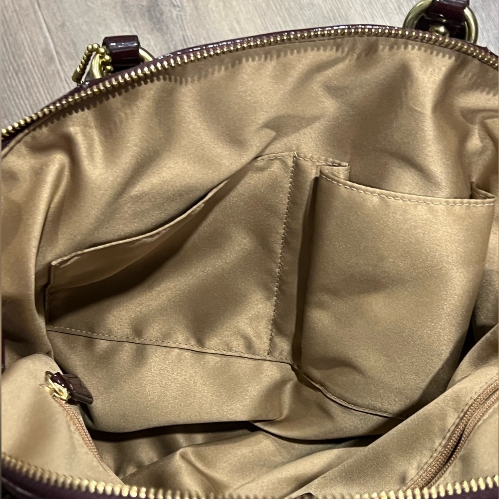 Coach Madison Lindsey Plum Satchel/Handbag - Picture 7 of 11